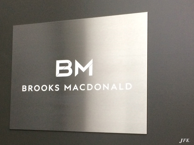 Stainless Steel Plaque for Brooks Macdonald