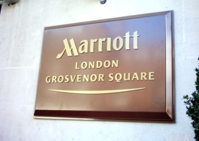 Cast Sign for Marriott Grosvenor Square