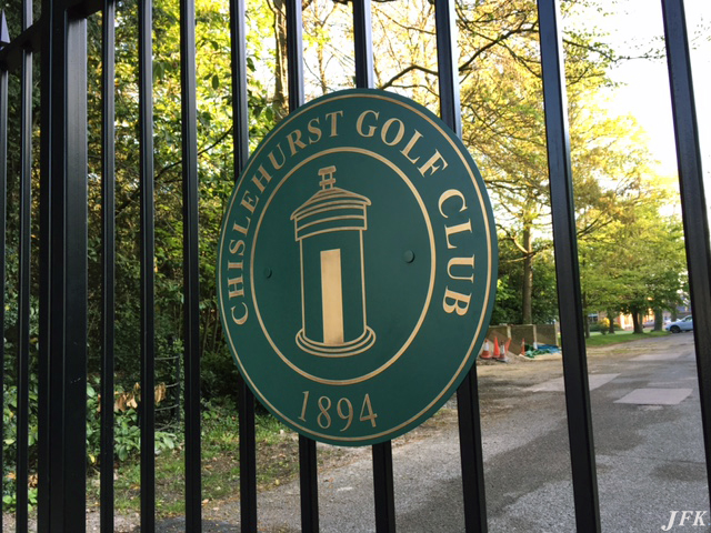 Brass Plaque for Chilsehurst Golf Club