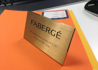 Brass Plaque for Faberge