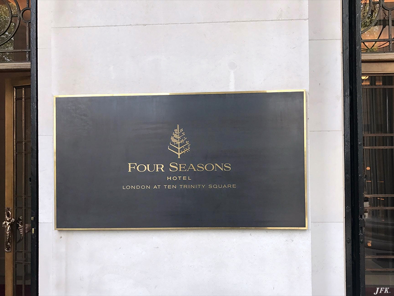 Bronze Plaque for Four Seasons Hotel