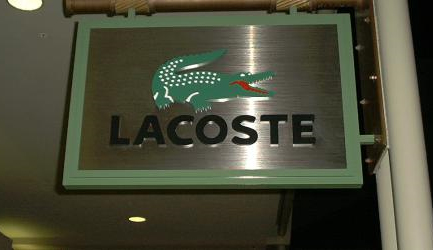 Hanging Signs for Lacoste