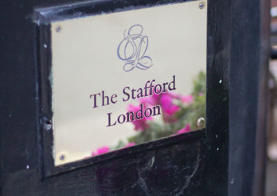 Stainless Steel Plaque for The Stafford London Hotel