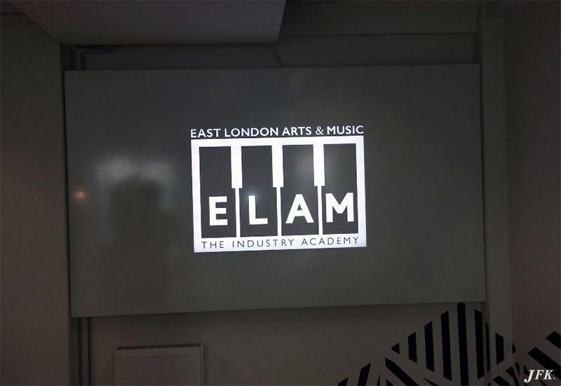 Illuminated Signs for East London Arts & Music