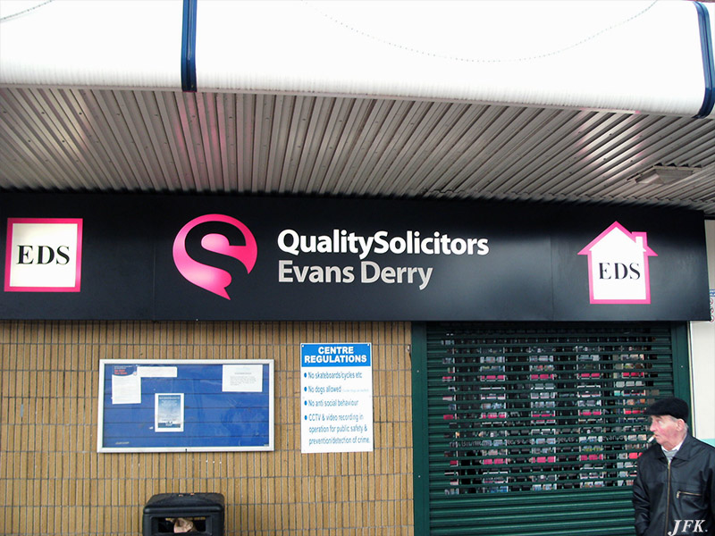 Illuminated Signs for Evans Derry Solicitors