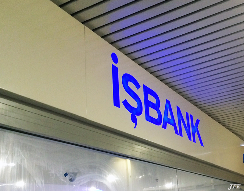 Illuminated Signs for Is Bank