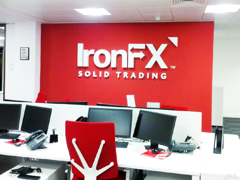 Built Up Letters for Ironfx Solid Trading