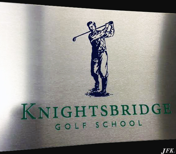 Stainless Steel Plaque for Knightsbridge Golf School