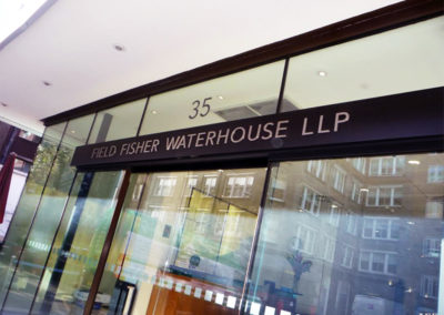 Lettering & Fascias for Field Fisher Waterhouse