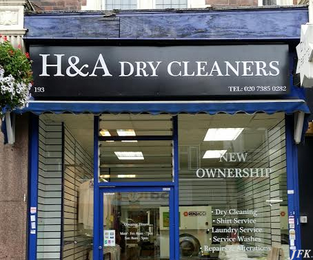 Fascia Signs for H & A Dry Cleaners