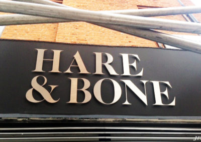 Lettering & Fascias for Hare & Bone