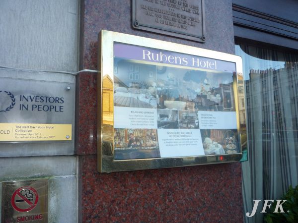 Menu Display Case for Rubens Hotel