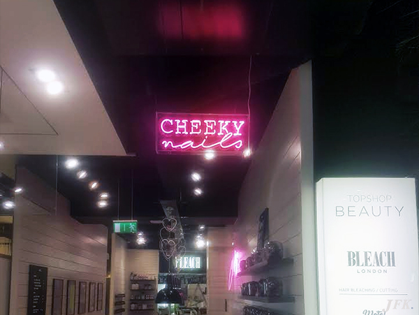 Neon Signs for Top Shop Cheeky Nails