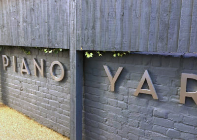 Built Up Letters for Piano Yard