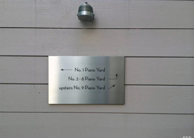Stainless Steel Plaque for Piano Yard