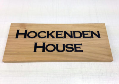 Wooden Signage for Hockenden House