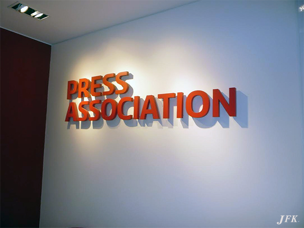 Built Up Letters for Press Association