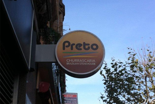 Projecting Signs for Preto Brazilian Steakhouse