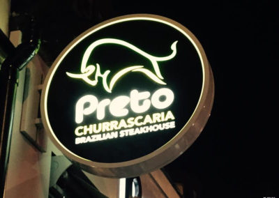 Projecting Signs for Preto Steakhouse Restaurant