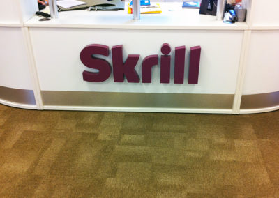 Built Up Letters for Skrill