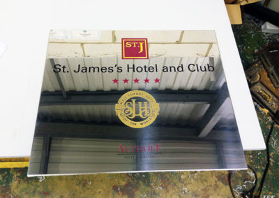 Stainless Steel Plaque for St James Hotel