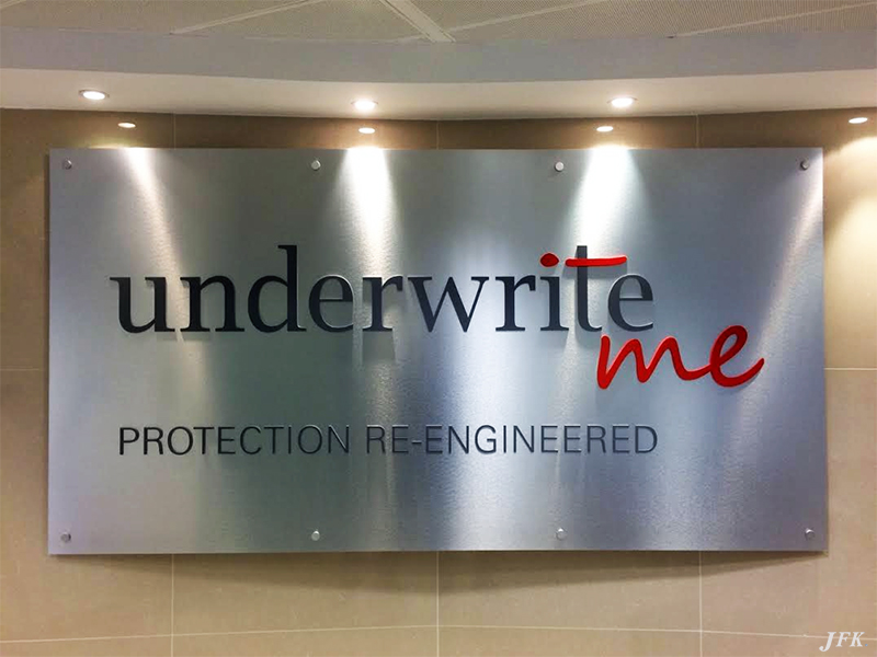Stainless Steel Plaque for Underwrite Me