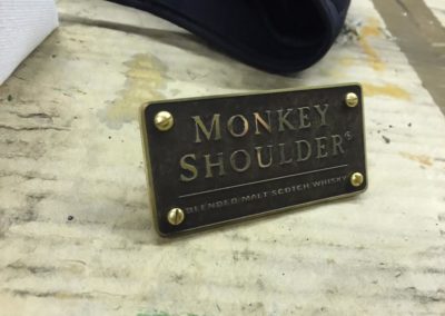 Brass Etched Plaque - Monkey Shoulder