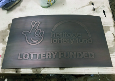 Bronze Plaque for The Heritage Lottery Fund
