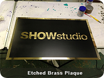 Etched Brass Plaque
