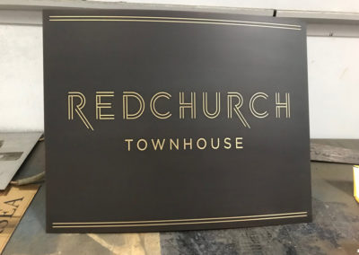 Reverse Etched Bronze Toned Brass for Redchurch