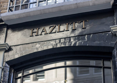 Fascia signage for Hazlitt’s