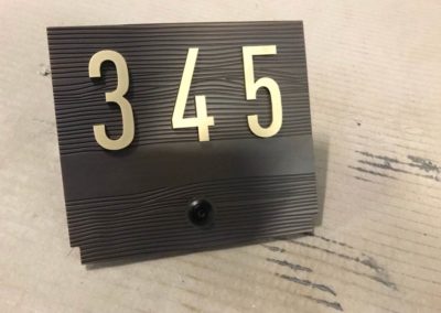 Bespoke Hotel Signs - Brass Door numbers