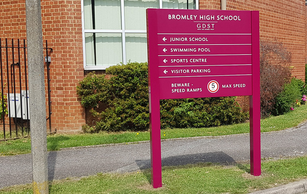 Wayfinding Signs for the Girls Day School Trust – Bromley High School