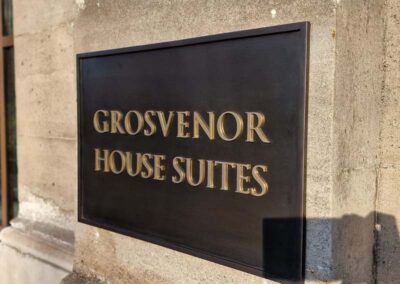 Bespoke Bronze Toned Plaque for Grosvenor House London